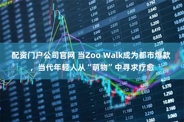 配资门户公司官网 当Zoo Walk成为都市爆款 ，当代年轻人从“萌物”中寻求疗愈